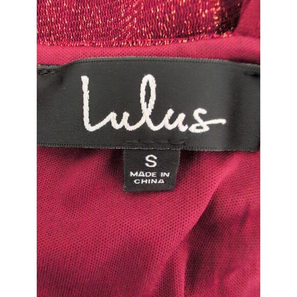 Lulus Burgundy Maxi Dress Small Cowlneck Bodycon Ruched Evening Gown Formal Glam - Picture 4 of 6